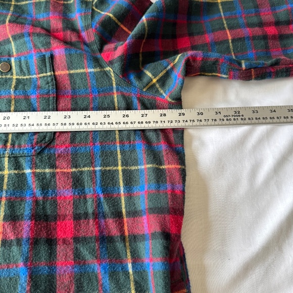 L. L. Bean Men's Slightly Fitted Scotch Plaid Flannel Snap Up Hooded Shirt XXL - Picture 12 of 16